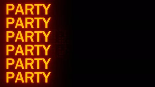 Red And Orange Flashing Party Typography Animation Background Vj Loop In 4K