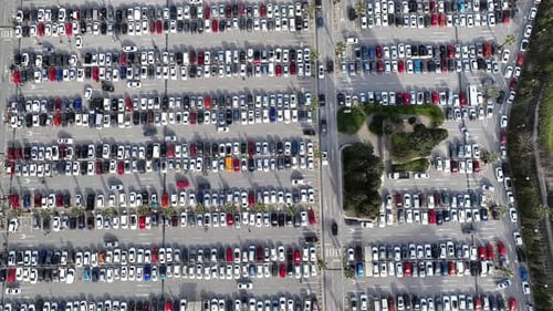 vehicles in the parking lot