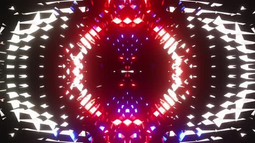 Aktualisiertes ausgezeichnetes Rot mit blauem und weißem Equalizer Vj Seamless Loop