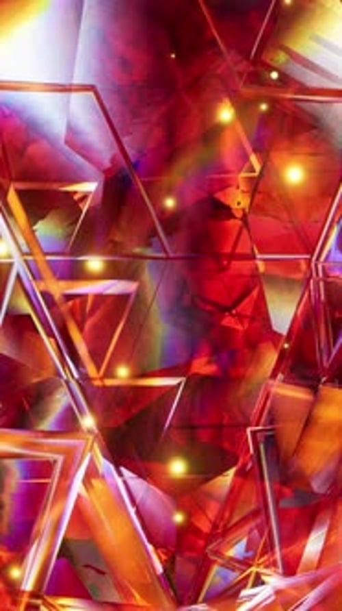 Une peinture abstraite très colorée avec beaucoup de lumières