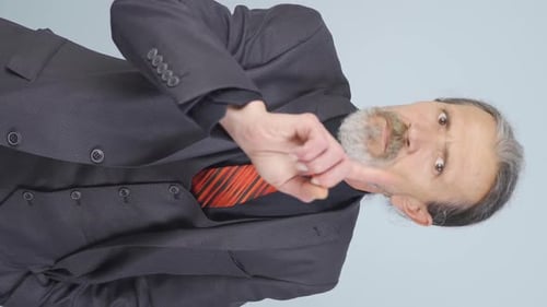 Man Gestures No, Denies with Hand and Finger