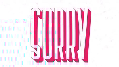 Animated Sorry Word with Dynamic Kinetic Typography