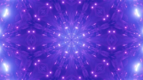 Hypnotic Abstract Geometric Light Tunnel Loop Background