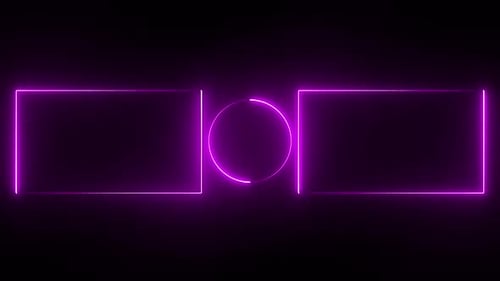 End Screen Neon Frame Pink V16