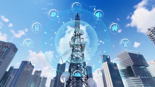 5G Base Stations Powering Smart City Connectivity