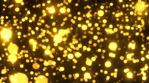 Golden Bokeh Glitter Particles Motion Background Loop