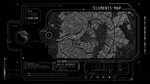 Interface with a City Map in HUD Style
