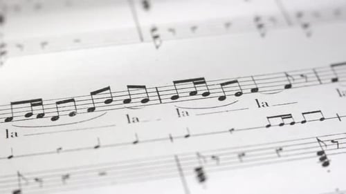 Close up of sheet music