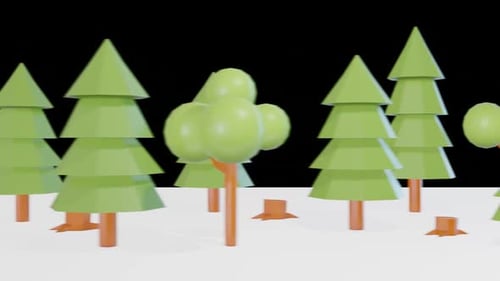 Cartoon Forest Seamless Loop Animation