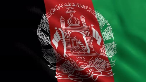 Waving Afghanistan National Flag Animation