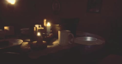 Realistic Candle Flame Lighting Animation with Warm Glow