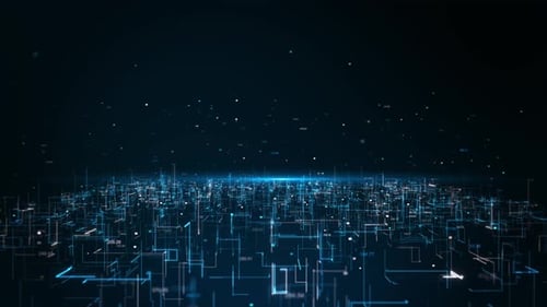 Futuristic Digital Grid Data Network Background