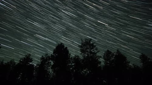 Star Trails in the Night Sky