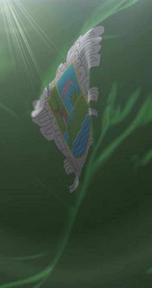 Animated Decorative Crest with Waving Motion