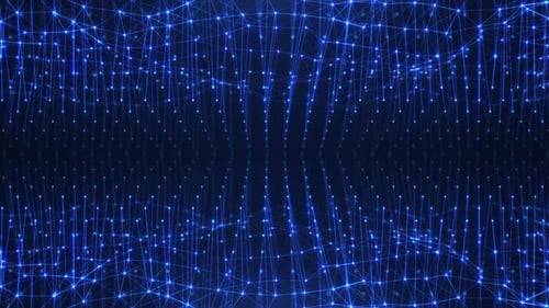 Dynamic Blue Tech Network Loop Motion Graphic