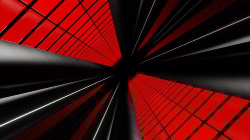 Red And White Side Cylinders Tunnel Background Vj Loop In 4K