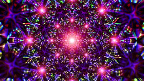 Glow Red Lights with Stained Glass Pattern Background