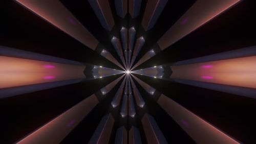 Futuristic Abstract Geometric Light Tunnel Background Loop