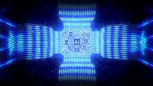 4k Futuristischer KI-Mikrochip