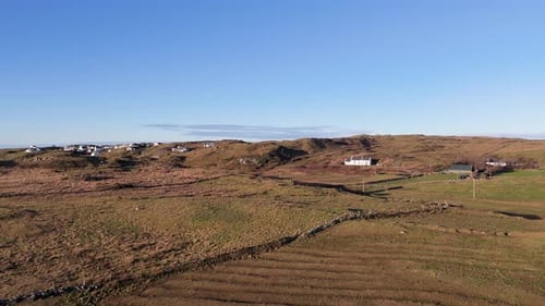 Aerial View of the Beautiful Coast at Rosbeg in County Donegal Ireland