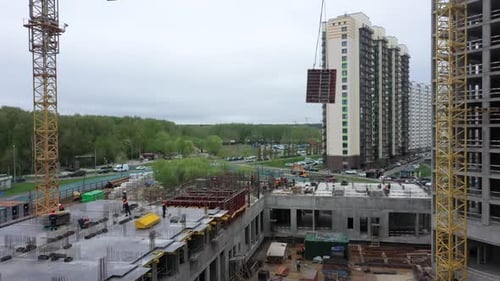 Works on the Construction of a Multi-storey Building