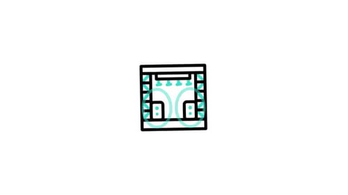 Minimalist Animated Stage Icon for Corporate Events