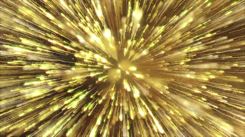 Golden Shimmering Particles Explosion Celebration Background