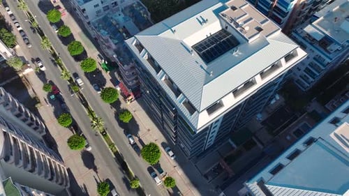 Aerial View Luxurious Homes By the Mediterranean Sea Feature Private Gardens Stunning Pools and