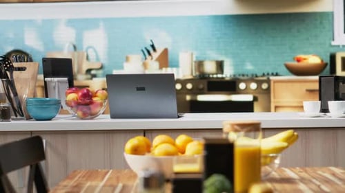 Healthy Food Prep in Bright Modern Kitchen