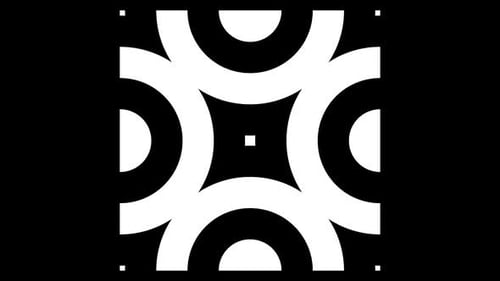 Kaleidoscope Collection: Luma matte transition of four concentric circles expanding from sides and m