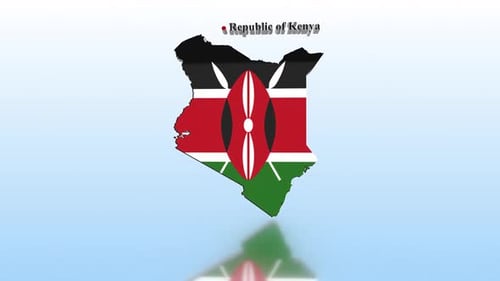 Kenya Flag Map Rotation Reveal