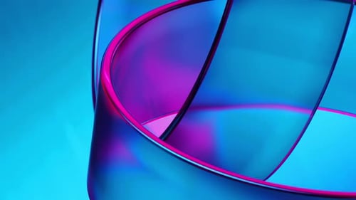 Abstract Fluid Ribbons Looping Background Animation