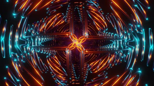 A Lively VJ Loop Backdrop with Pulsating Neon Disco Strobe Lights