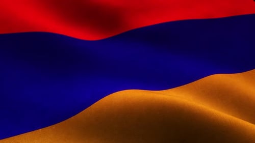 Realistic Waving Armenian National Flag Animated Background