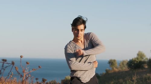 Man Dancer Performs Outdoors in Sicily