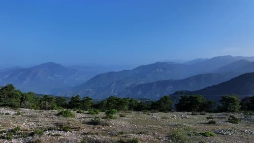 Panoramic view filmed from the Madonne of Utelle