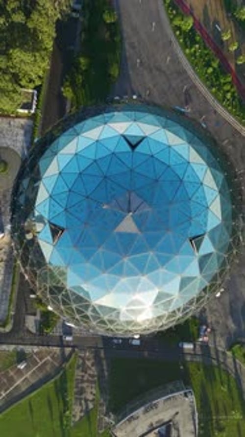 Vertical Video Batumi Landmarks Aerial View From Alphabet Tower