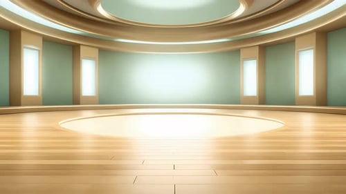 Podium Futuristische Vitrine mit Plattform für Produktausstellungen. Leeres modernes Bühnendisplay
