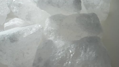 Himalayan fine white salt up close in this mesmerizing macro video.