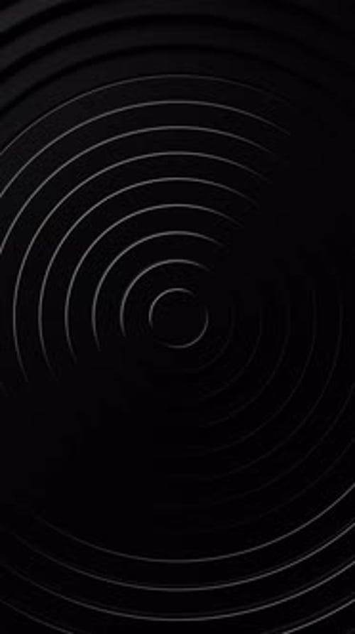 Black background with circular design in the center. Vertical looped animation