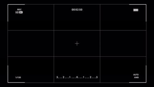 Digital Camera Viewfinder Recording Screen HUD Overlay