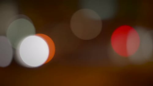 Colorful Urban Night City Lights Bokeh Background