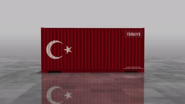 Turkey export cargo containers terminal loop, Backgrounds Motion ...