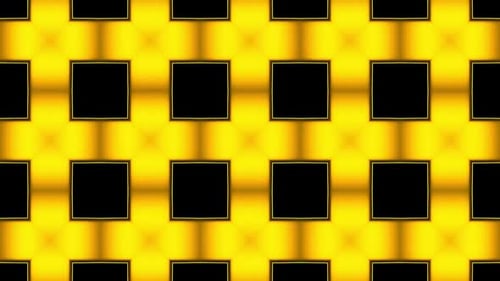 Golden Geometric Kaleidoscope Pattern Loop