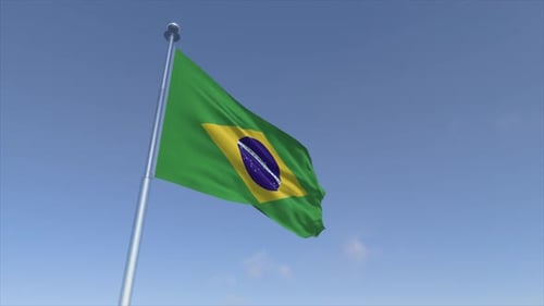 Kinomastischer 4K-Bewegungshintergrund zum Schwenken der brasilianischen Flagge