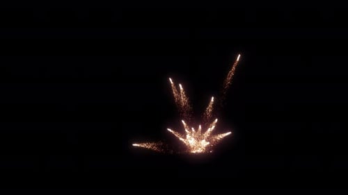 Ground Fireworks Burst sparks Eruption