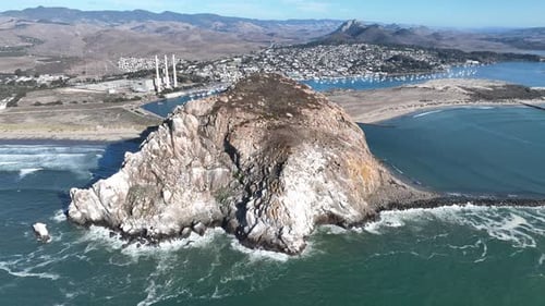 Rock Mountain at Morro Bay in California United States.