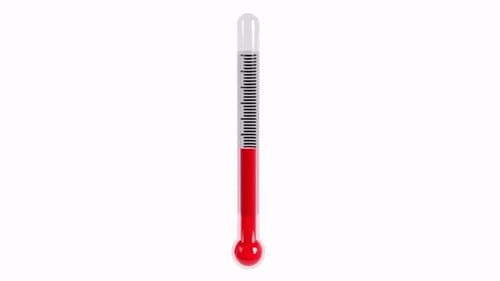 Thermometer 3d object rotating loop