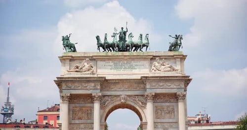 Arco de la Paz en Milán, Italia
