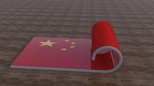 Bandera de China - Animación rodante